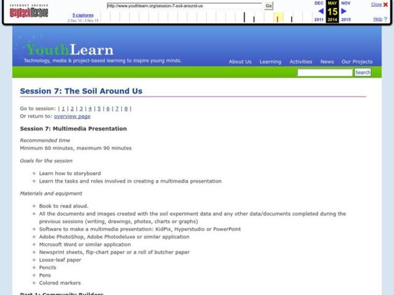 "The Soil Around Us" Project Lesson Plan