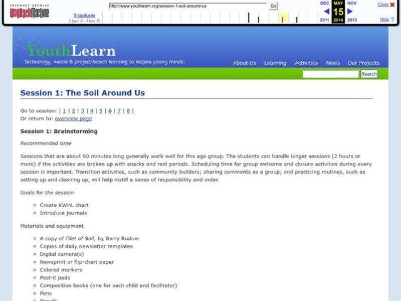 "The Soil Around Us" Project Lesson Plan