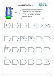 Counting in Tens Worksheet