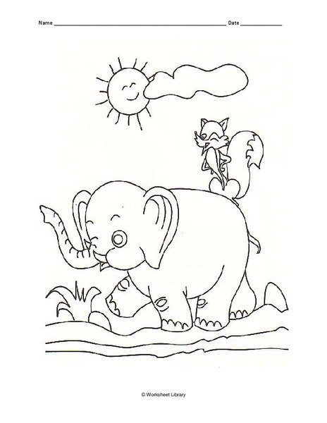 Animal Coloring Sheet Worksheet