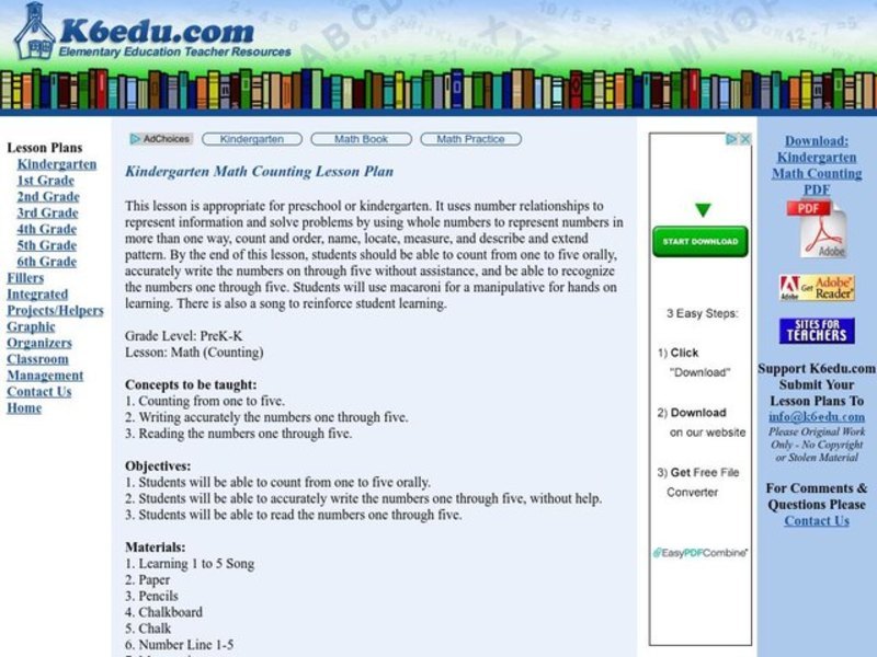 Counting Lesson Plan Lesson Plan