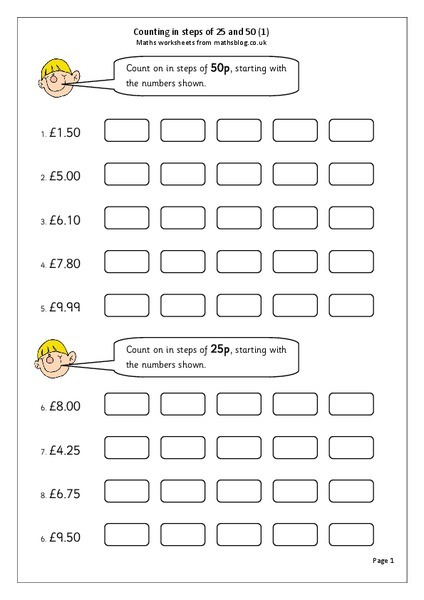 Counting Money Worksheet