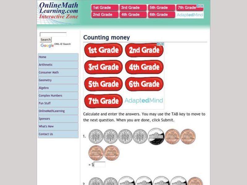 Counting Money Interactive