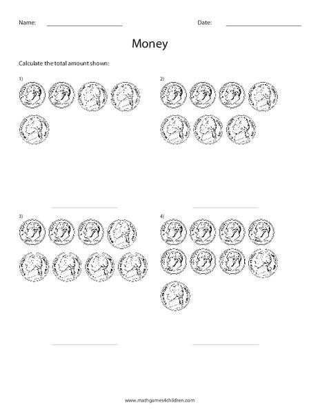Counting Money Worksheet Worksheet
