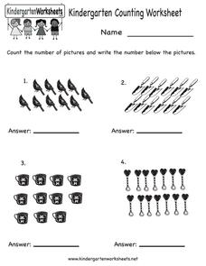 Counting Objects Worksheet