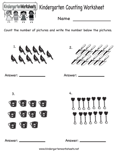 Counting Objects Worksheet