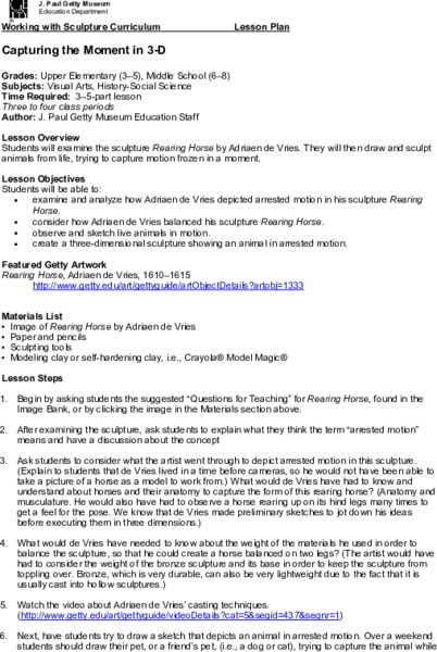 Animals in Motion Lesson Plan