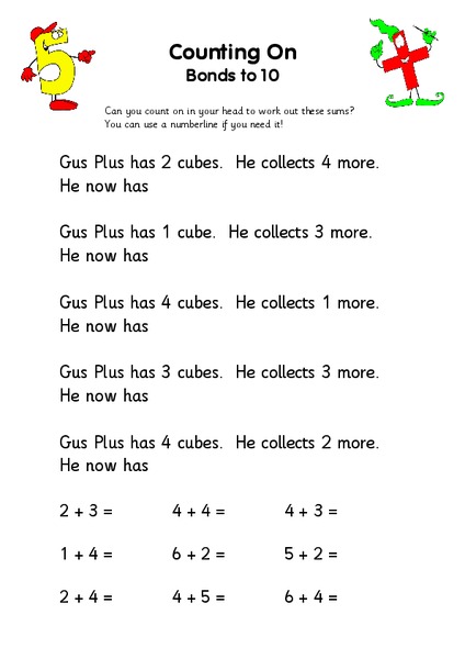 Counting On Worksheet