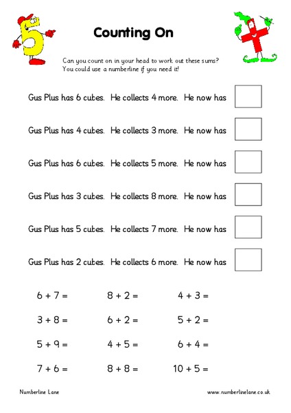 Counting on Worksheet