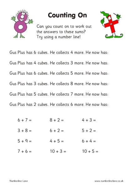 Counting On Worksheet