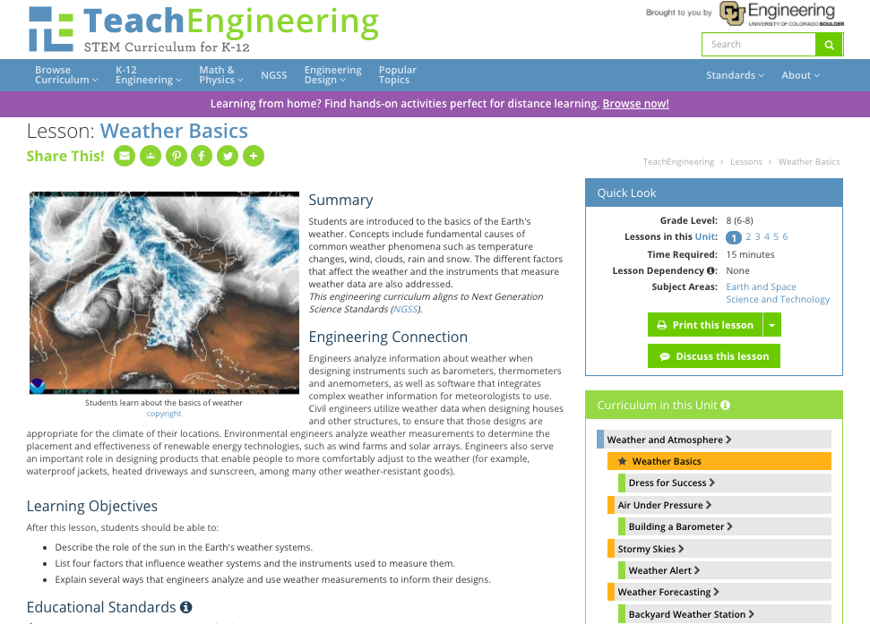 Weather Basics Lesson Plan