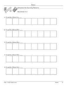 Counting Patterns Worksheet