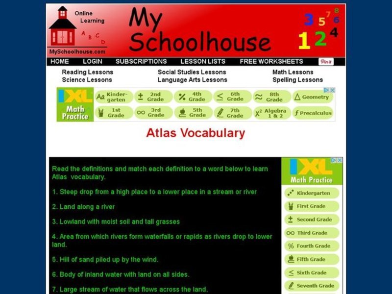 Atlas Vocabulary Interactive