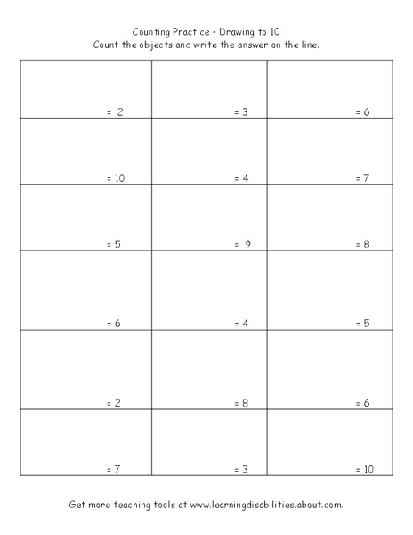 Counting Practice Worksheet