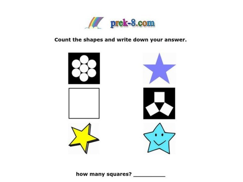 Counting Shapes Worksheet