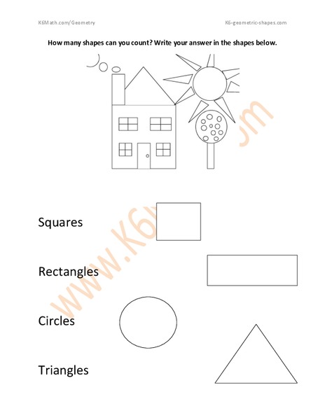 Counting shapes Worksheet