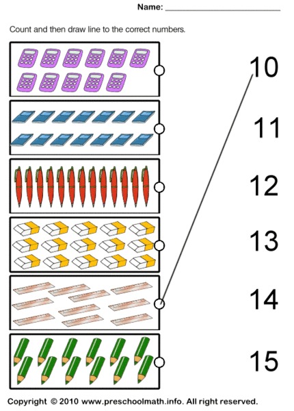 Counting Skills Worksheet