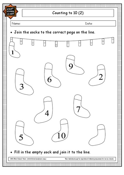 Counting to 10 Worksheet