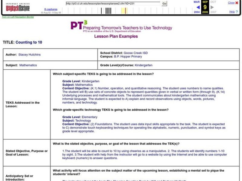Counting to 10 Lesson Plan