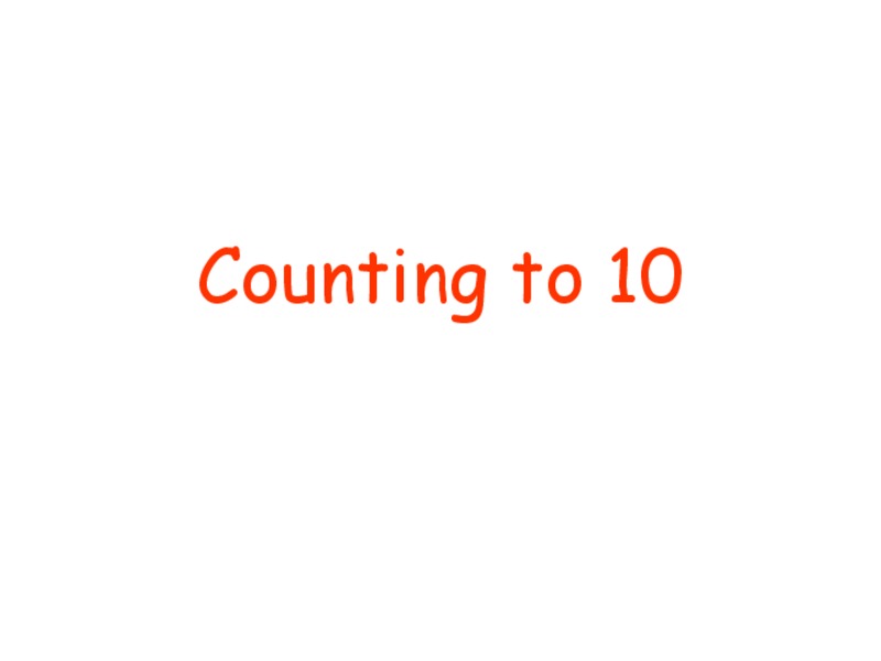 Counting to 10 PPT