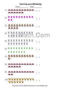 Counting up to 20 Worksheet