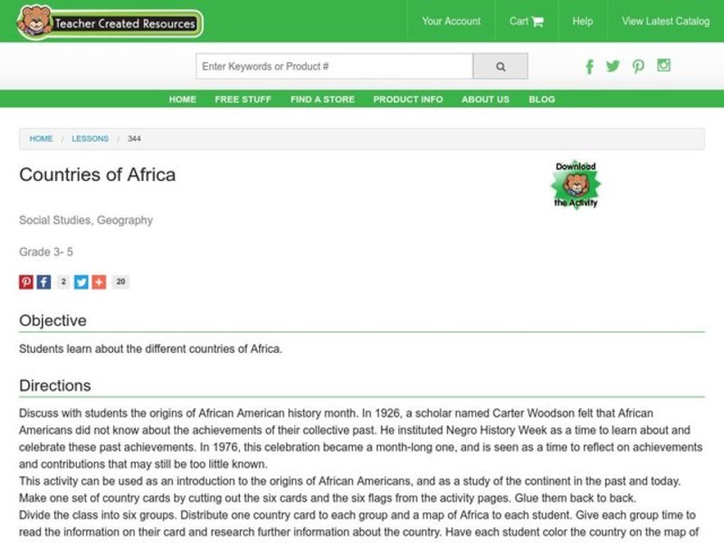 Countries of Africa Lesson Plan