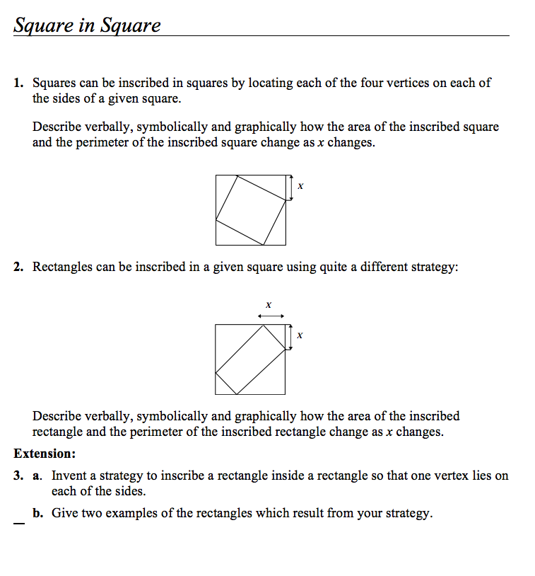 Square in Square Assessment