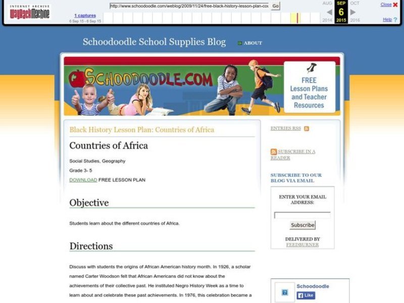 Countries of Africa Lesson Plan