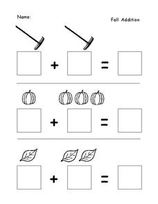 Fall Addition Worksheet
