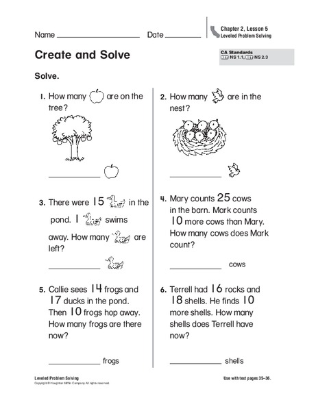 Create and Solve Worksheet