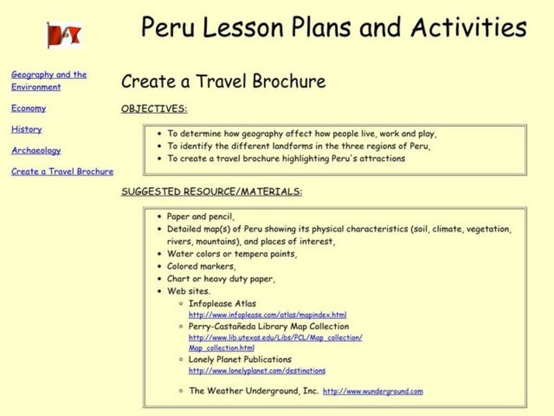 Create a Travel Brochure Lesson Plan