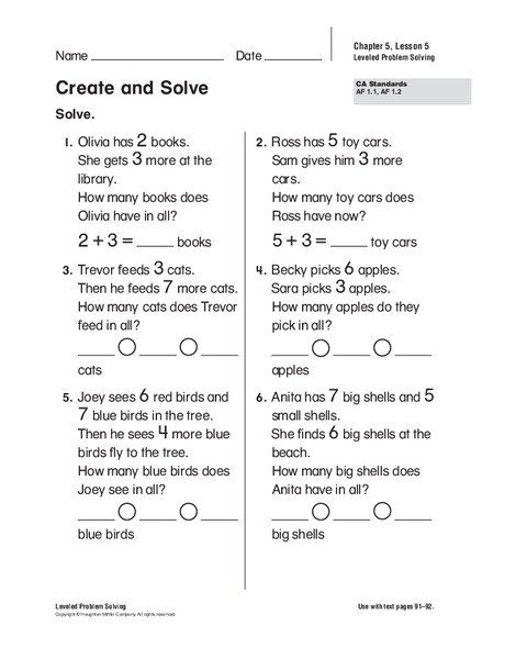 Create and Solve Worksheet