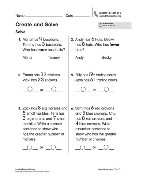 Create and Solve Worksheet