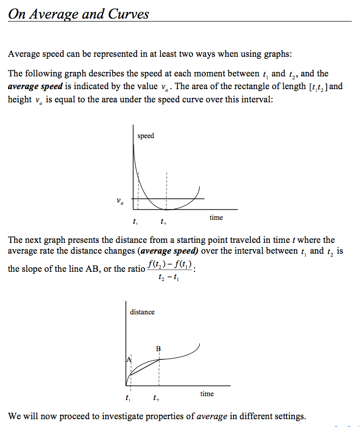On Averages and Curves Assessment