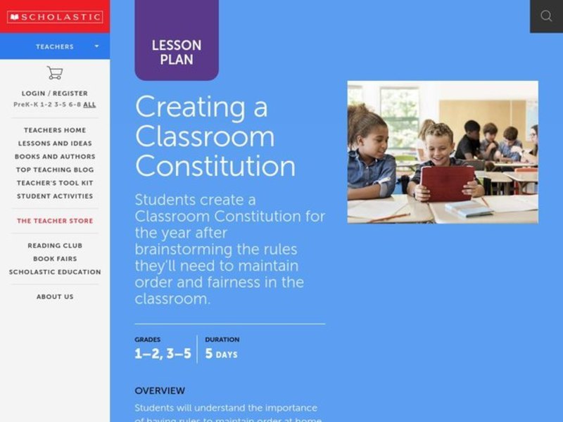 Creating a Classroom Constitution Lesson Plan