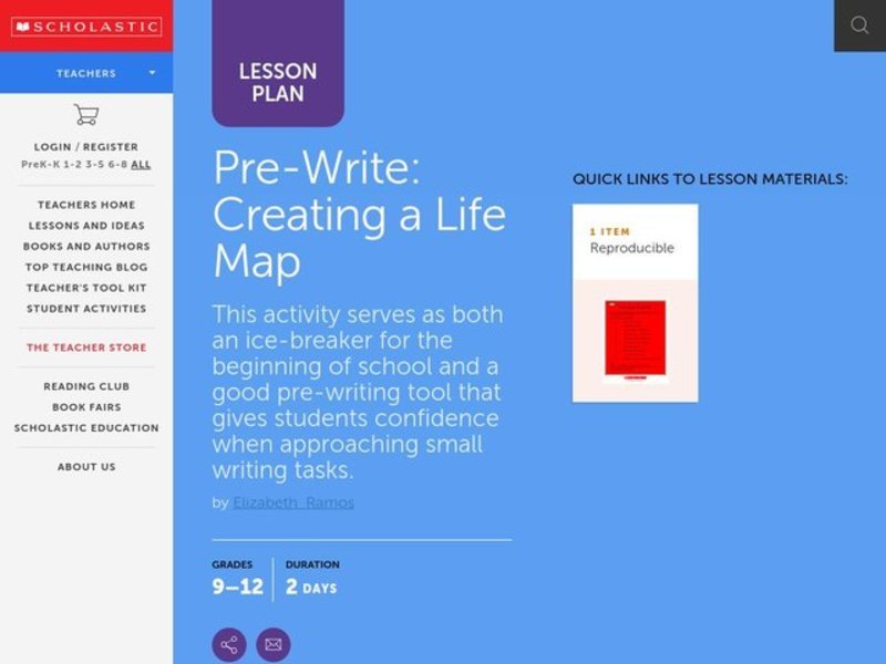 Creating A Life Map Lesson Plan