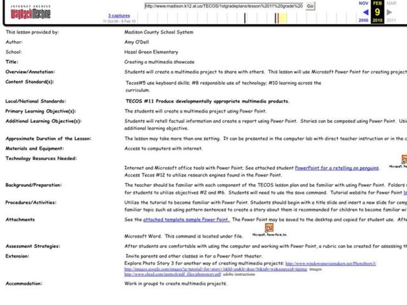 Creating a multimedia showcase Lesson Plan