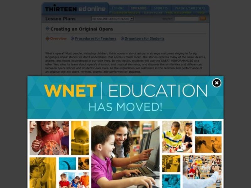 Creating an Original Opera Lesson Plan