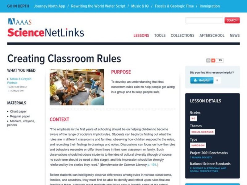Creating Classroom Rules Lesson Plan