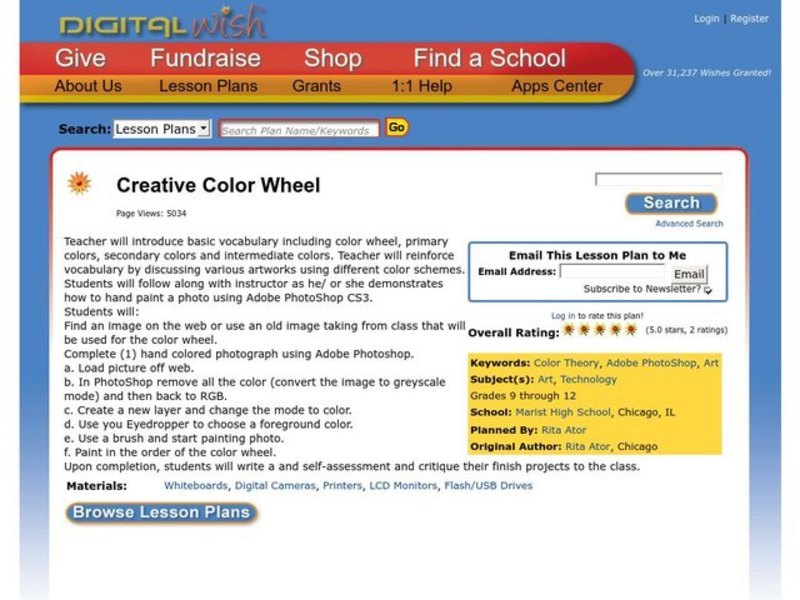 Creative Color Wheel Lesson Plan