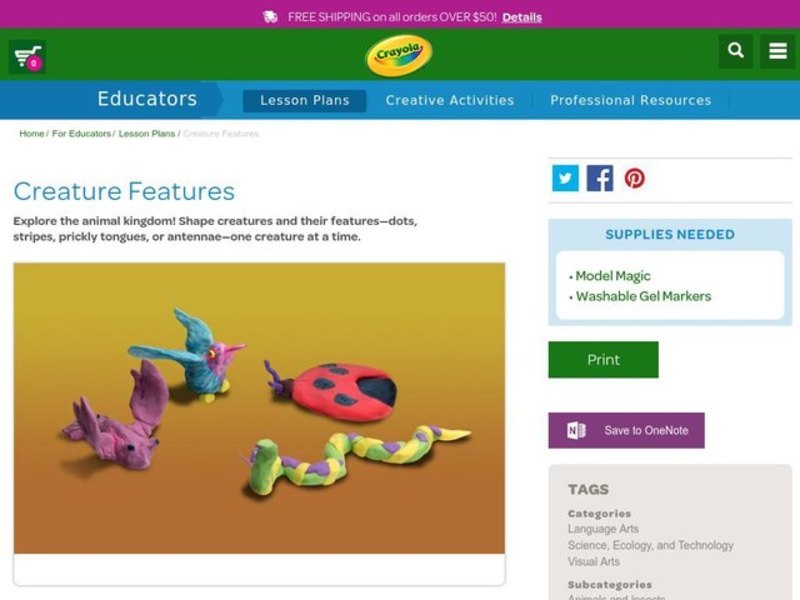 Creature Features Lesson Plan