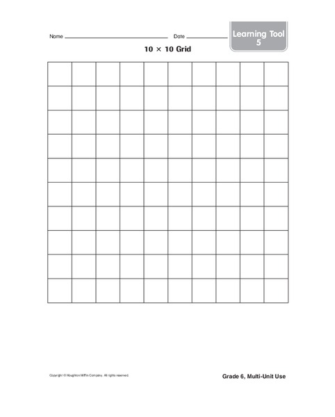 10 x 10 Grid Organizer