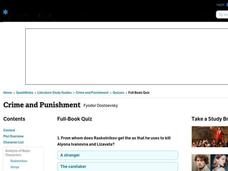 Crime and Punishment Quiz Interactive
