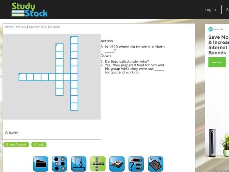 DeSoto Crossword Puzzle Interactive