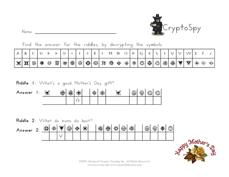 Crypto Spy Worksheet