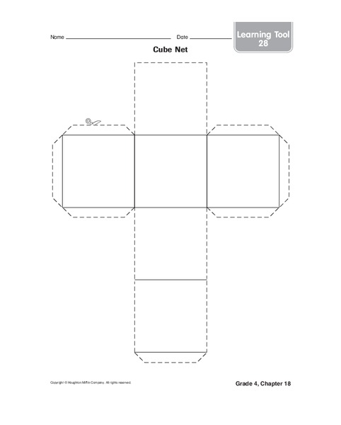 Cube Net Worksheet
