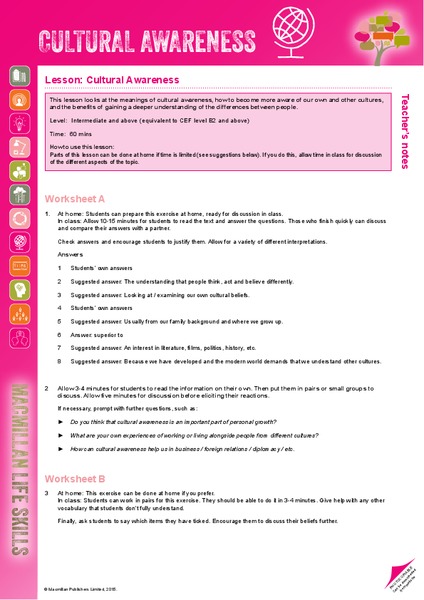 Cultural Awareness Lesson Plan