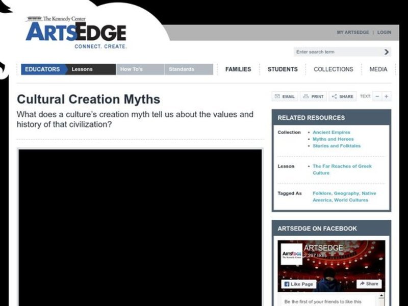 Cultural Creation Myths Lesson Plan