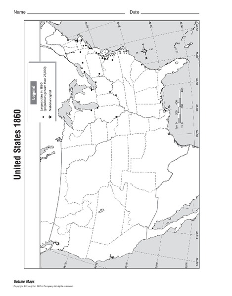 United States 1860 Organizer