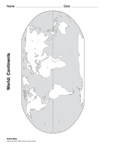 World: Continents Organizer
